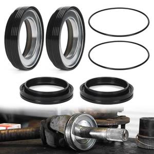 lot 44371 image: Front Axle Vacuum Knuckle & Tube Seal Kit Compatible with Ford 1998-2004 Super Duty F250 F350 F450 F550 Excursion with Dana 50 60, Front Axle Seal Set Replaces 50491 50381 41784-2 MISSING PIECES. - Retail $29