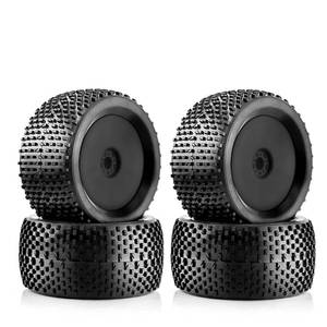 lot 44383 image: 18 RC Off Road Racing Truck Tires And Wheels 17mm Hex Rubber Buggy Tyres OD 140mm For 18 Scale Monster Truck Car Arrma Typhon 6S Talion 4WD HPI HSP BAZOOKA CAMPER Kyosho TRAXXAS 4PCS (Black) - Retail $46