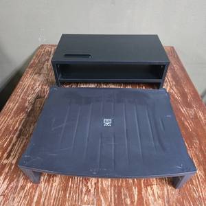 lot 51 image: Pair of Monitor Stands with Storage