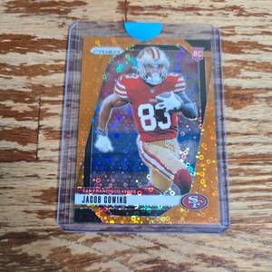 lot 62 image: 2024 Prizm Jacob Gowing San Francisco 49ers Trading Card Prizm Disco
