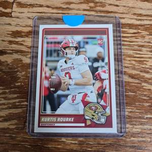 lot 64 image: 2025 Score Football Kurtis Rourke RC 49ers