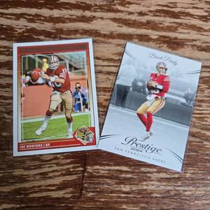 lot 66 image: 2024 Panini 49ers QB Cards - Montana & Purdy
