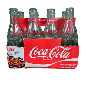 lot 67 image: Coca-Cola 8.5oz Glass Bottle Set with Carrier
