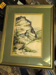 lot 26848 image: Mountain Landscape Watercolor by Holly Miller