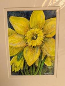 Yellow Daffodil Original Artwork by Holly Miller