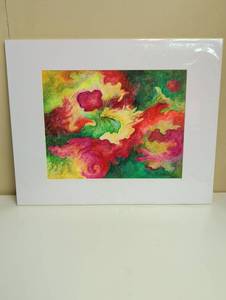 lot 16855 image: Blooming Spring - An Abstract Spring Floral Burst Original Aquarelle Artwork by Holly Miller
