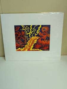lot 16858 image: Molten Energy Abstract Original Aquarelle pencil by Holly Miller