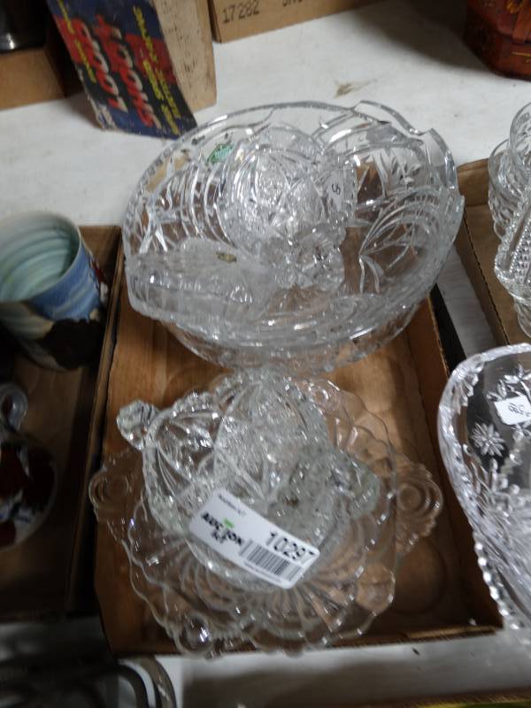lot 10297 image: lot of 7 pieces of crystal dishes