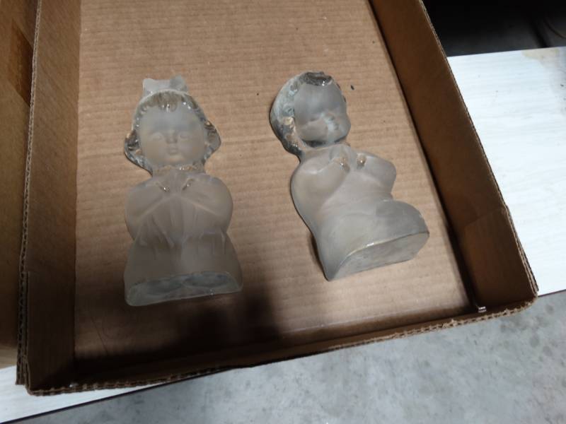 lot 10312 image: handmade viking glass children bookends