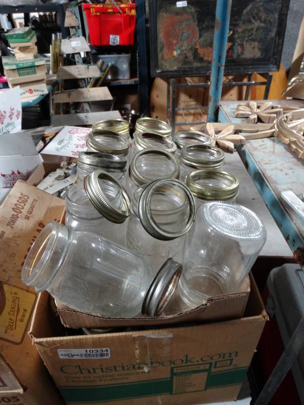 lot 10334 image: large lot of mason jars