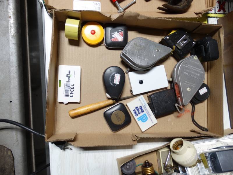 lot 10343 image: lot of measuring tapes and chalk line reels