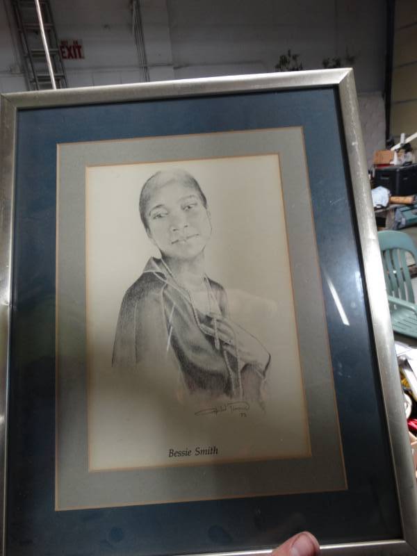 lot 10365 image: hand drawn portrait of Bessie Smith
