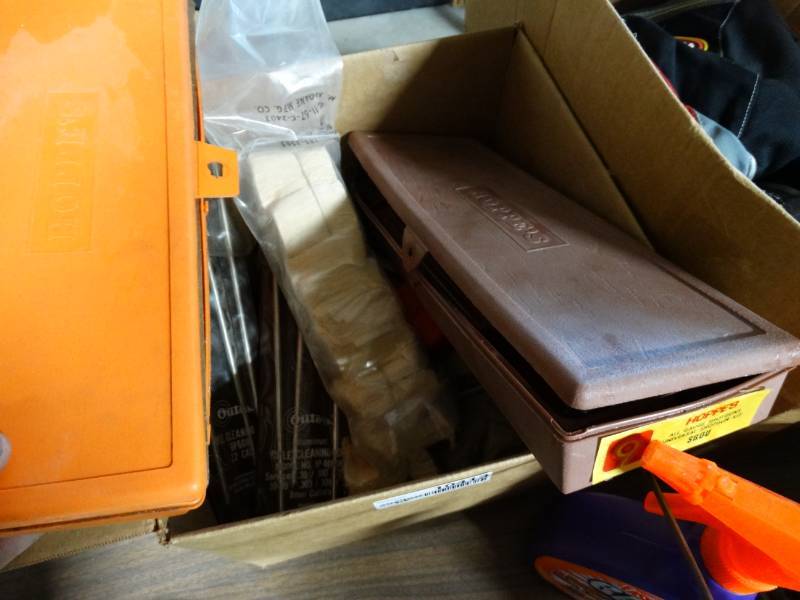 lot 10413 image: lot of gun cleaning supplies