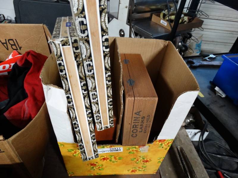 lot 10417 image: lot of empty cigar boxes