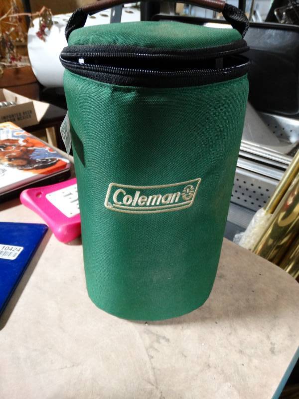 lot 10423 image: electric coleman lantern with cover made in wichita , Ks