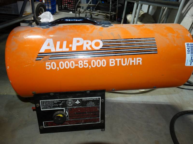 lot 10428 image: all-pro propane gas heater