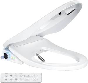lot 301243 image: Retails for $200 Electric Bidet Toilet Seat, Heated Toilet Seat Elongated with Instant Warm Water & Dryer, Feminine & Front Rear Wash, Wireless Remote, Self-Clean Nozzle, Slow Close Lid, Upgraded Silent ECO Child Mode