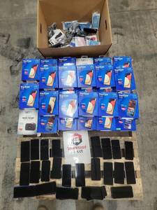 lot 53400 image: Trac Phones Android based Smartphones - 60 Phone Count  2 mobile Hotspot - HeadphonesChargersCases