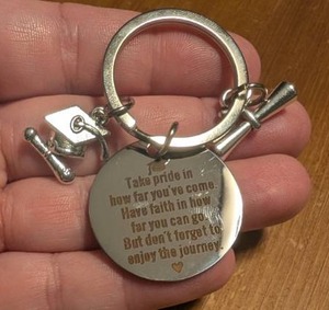 lot 2012 image: Inspirational Graduation Quote Keychain&nbsp