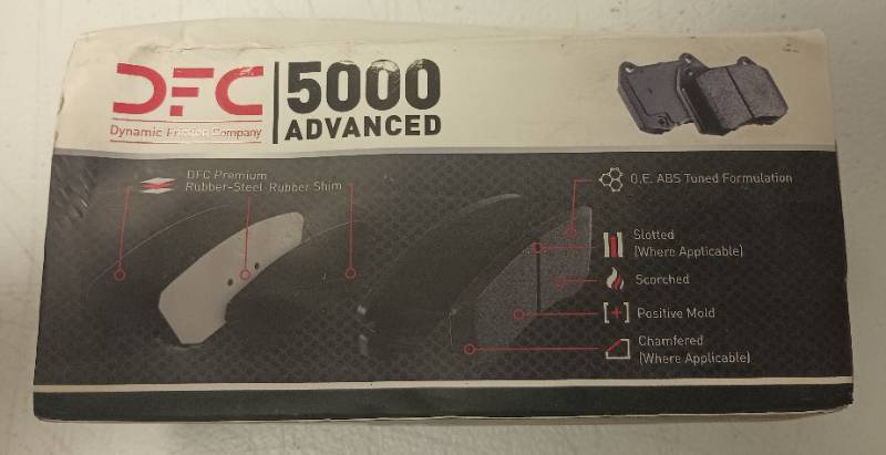 lot 202 image: Dynamic Friction Company 5000 Advanced Brake Pads - Ceramic 1551-1210-00-Front Set