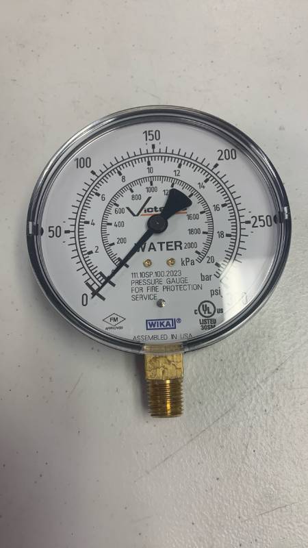 lot 223 image: RC50 WIKA Water Pressure Gauge for Fire Protection Service 111.10SF.100.2023 - Retail $85