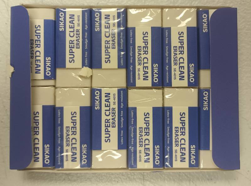 lot 484 image: Sikao Super Clean Erasers 12-Pack SE-401S ITR80