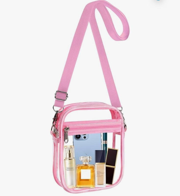 lot 496 image: Clear Crossbody Purse Bag, Clear Bag Stadium Approved with Front Pocket for Concerts Sports Festivals