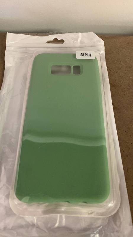 lot 499 image: Liquid Silicone Phone Case for Samsung Galaxy S8 Plus 6.2 G955 G955U ShockproofGel RubberCover Case Drop Protection Green