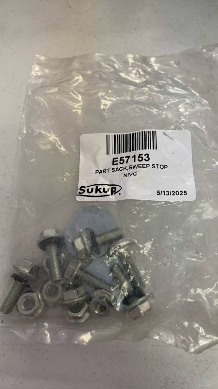 lot 501 image: Sukup E57153 Sweep Stop Hardware Set
