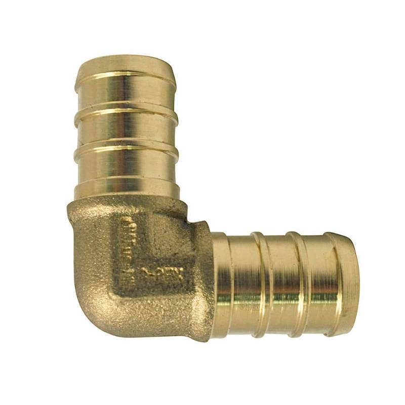 lot 802 image: Apollo PEX Barb Fitting 0.5 in. Brass Elbow, Lot of 2