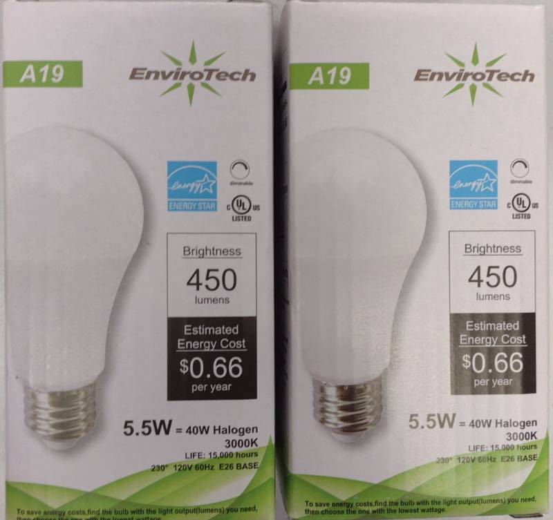 lot 429 image: EnviroTech lightbulbs DP60