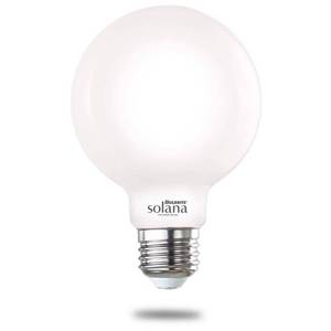 lot 25013 image: Bulbrite Solana 40 Watt Equivalent G25 Smart WiFi Connected 90CRI Globe LED Light Bulb, Milky Finish