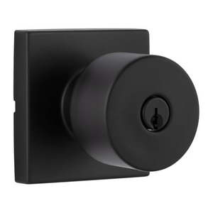 lot 25022 image: Miseno Mlk1090 Quattro Shaker Single Cylinder Keyed Entry Door Knob Set, Black