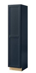 lot 25057 image: Avondale 18 in. W x 84 in. H x 24 in. D Ready To Assemble Plywood Shaker Utility Pantry Cabinet in Ink Blue- Retail $510