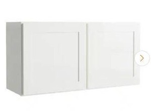 lot 25089 image: Hampton Bay Courtland Bridge Kitchen Cabinet 36x18x12- Retail $213