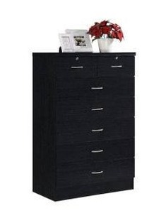 lot 25092 image: HODEDAH 7-Drawer Black Chest