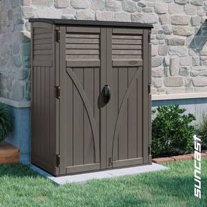 lot 25121 image: Suncast 2.7 x 4.41 ft. Vertical Resin Storage Shed  Stoney Gray- Retail $367