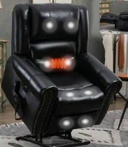 lot 25125 image: Power Lift Recliner Chair with Massage and Heat- Retail $1099