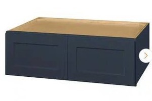 lot 25171 image: Hampton Bay Avondale Wall Bridge Cabinet 36 x 12 x 24 inch Blue