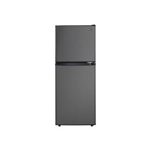 lot 25174 image: Danby 4.7 cu. ft. 2-door Compact Fridge in Black Stainless Steel, DCR047A1BBSL- Retail $399