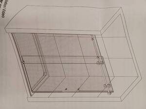 lot 25181 image: 66x29 inch Glass Shower Panel For Shower Doors, (1 Piece)