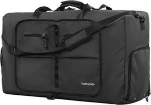 lot 1038 image: 100L Duffle Bag Foldie Travel Bag Expandable Duffle Bag for Travel Carry on Bag Foldable Heavy Duty Large Sports Foldable Luggage Bag 31.89  16.93  11.81 inchs Waterproof storage carry-on bag