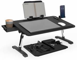 lot 1040 image: Limitless TotalDesk Portable Modern Workstation and Lap Desk with Adjustable Height & Tilt (Black)