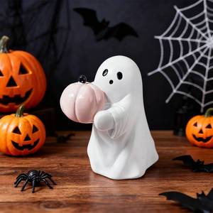 lot 3211 image: Halloween Ghost Figurine-Cute Ghost Pumpkin Statue-Funny Ghost Statue Decor,Cute Ghost Decor for Tabletop,Home & Party Props,Best Gift Idea
