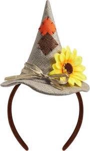 lot 6614 image: Lot of 2, Spooktacular Creations Scarecrow Hat Headband for Adults Kids, Brown Headwears Costume Accessories for Halloween Dress up Cosplay Party, One Size Sunflower Headpiece