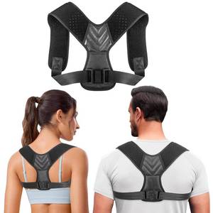 lot 6623 image: Posture Corrector for Women and Men, Adjustable Shoulder Brace Back Support for Men, Upper Back Brace for Women, Shoulder Straightener Neck Posture Corrector, Black M