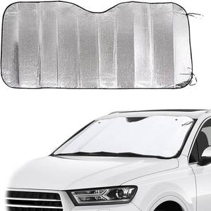 lot 7036 image: SLIMI 1 PC Car Front Windshield Sun Shade, Foldable Sun-Protection Insulation Sunshade, 51.18 x 23.62 Windshield Cover Shield to Block UV Rays, for Most Cars SUVs and Trucks (Silver)