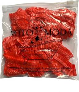 lot 7069 image: Lot of 2, Kotomoda Sphynx Cat & Small Pet Shower Caps, 20pcs Waterproof. Adjustable Bath Protection for Grooming & Ear Safety (Red)
