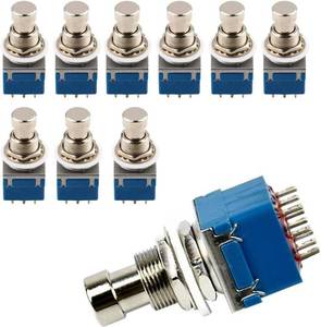 lot 7079 image: Etopars 10 X 3PDT 9 Pins Box Stomp Guitar Effect Pedal Foot Switch True Bypass Metal Blue