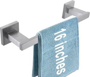 lot 7089 image: LANC Hand Towel Bar for Bathroom Wall Mounted 16-Inche 40CM Brushed Nickel Bath Towel Rack Stainless Steel Towel Rod for Toilet Kitchen Towel Holder Towel Hanger Towel Rail, A9010BN-L4